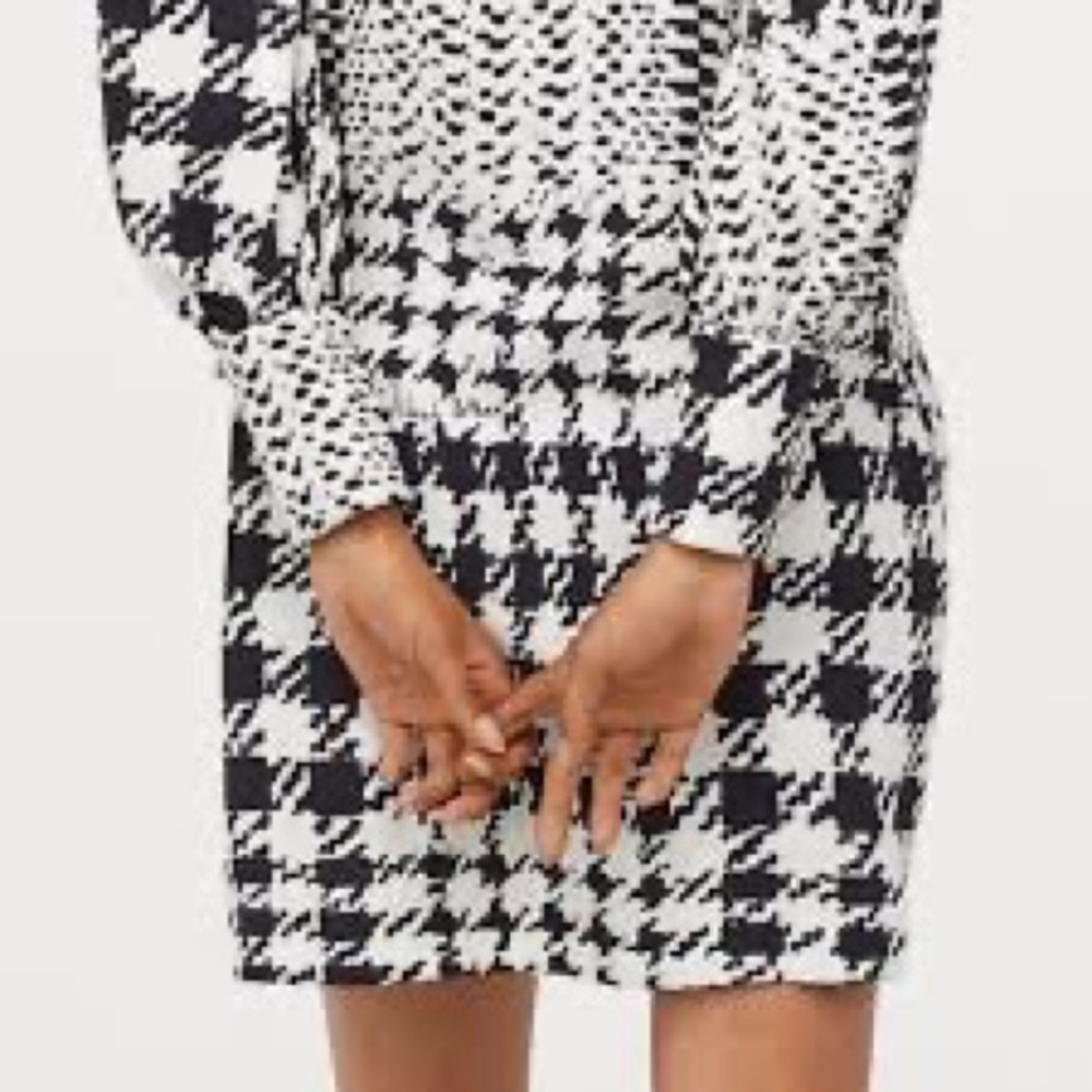 Ladies Richard Allen X houndstooth mod contemporary shift dress two tone ska - Picture 5 of 9